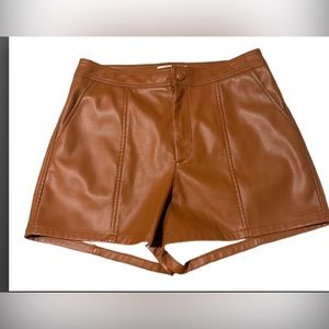Leather shorts by Anthropologie